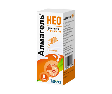 Алмагель Нео, суспензия для приема внутрь, пакетики 10мл, 10 шт