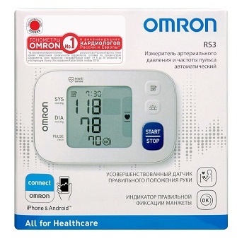 Тонометр автоматический, запястный Omron (Омрон) RS3 (HEM 6130-RU)