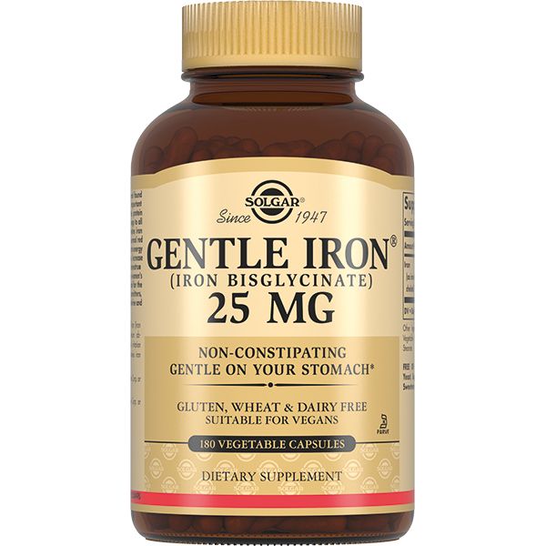 Solgar (Солгар) Легкодоступное железо Джентл Айрон 25мг, капсулы 180 шт БАД
