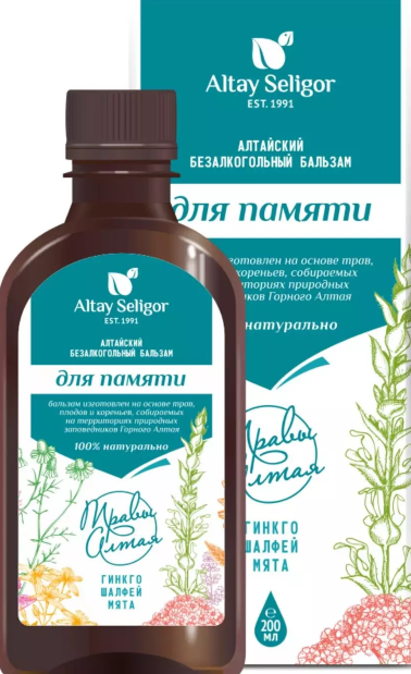 Алтай-селигор бальзам для памяти, 200мл БАД