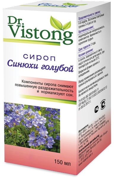 Dr. Vistong (Д-р Вистонг) сироп синюхи голубой, флакон 150 мл