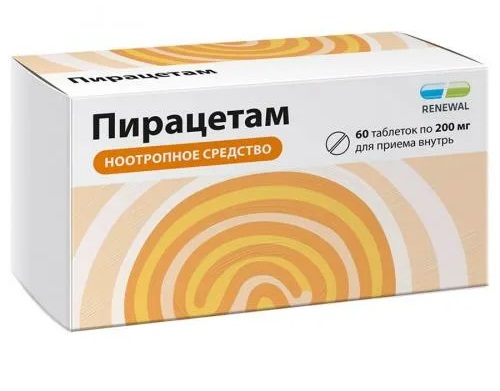 Пирацетам, таблетки, покрытые пленочной оболочкой 200мг, 60 шт
