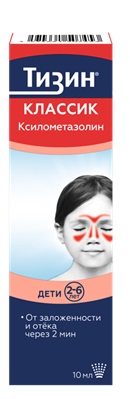 Тизин Классик, спрей назальный дозированный 0,05%, флакон 10 мл