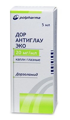 Дор Антиглау ЭКО, капли глазные 20мг/мл, флакон 5мл