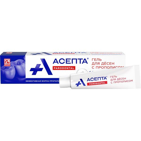 Асепта, гель для десен с прополисом, 10г