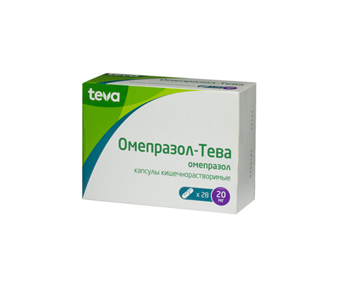 Омепразол-Тева, капсулы кишечнорастворимые 20мг, 28 шт
