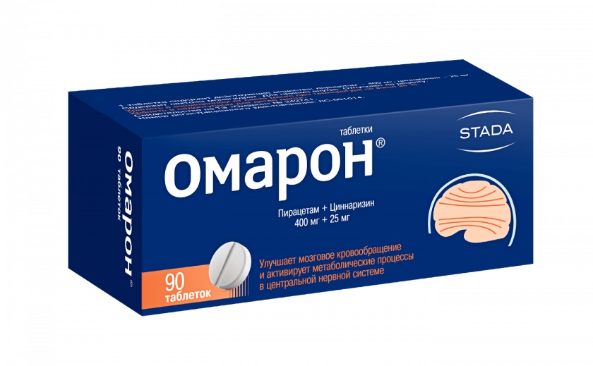 Омарон, таблетки 400+25мг, 90 шт