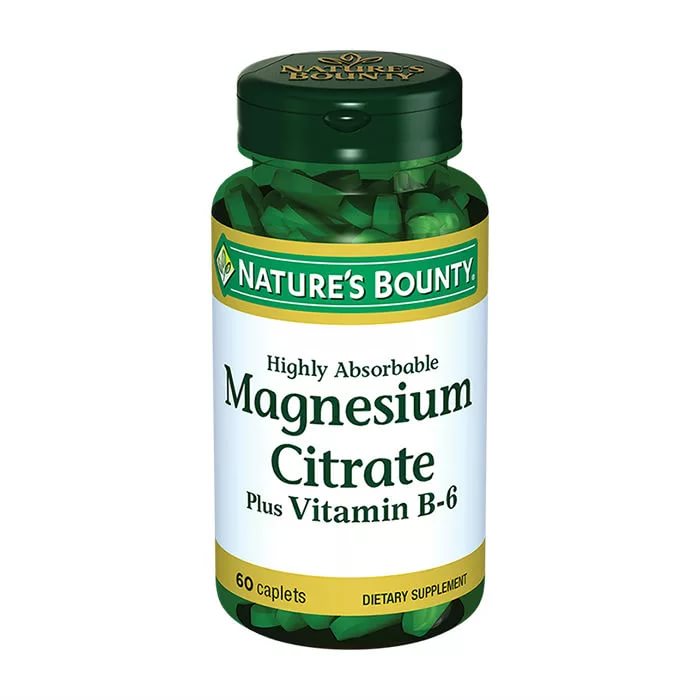 Nature's Bounty (Нэйчес Баунти) Цитрат Магния с витамином В6, таблетки 60 шт БАД