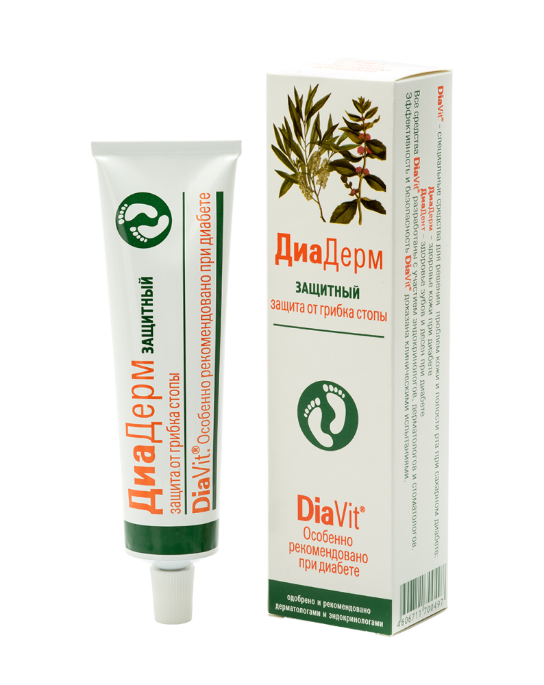 ДиаДерм крем для ног защитный при сахарном диабете, 75мл