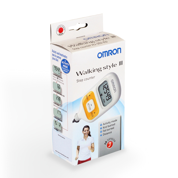 Шагомер электронный Omron (Омрон) HJ-203-EV оранжевый