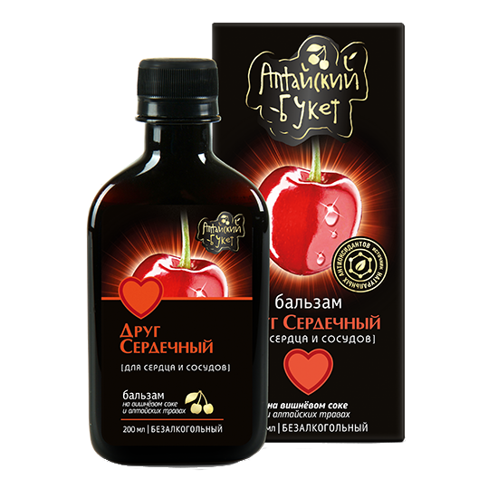 Бальзам Алтайский букет Друг сердечный, флакон 200мл БАД