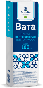 Вата хирургическая Зиг-Заг Амелия, 100г
