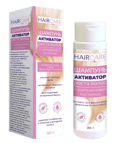 Активатор роста волос шампунь с гиалуроновой кислотой, 250мл