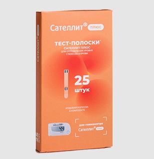 Тест-полоски Сателлит Плюс, 25 шт