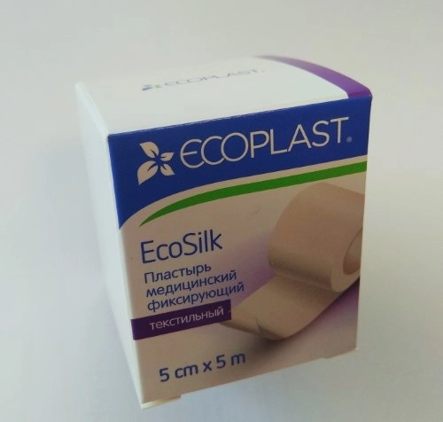 Ecoplast EcoSilk медицинский фиксирующий текстильный 5см х 5м