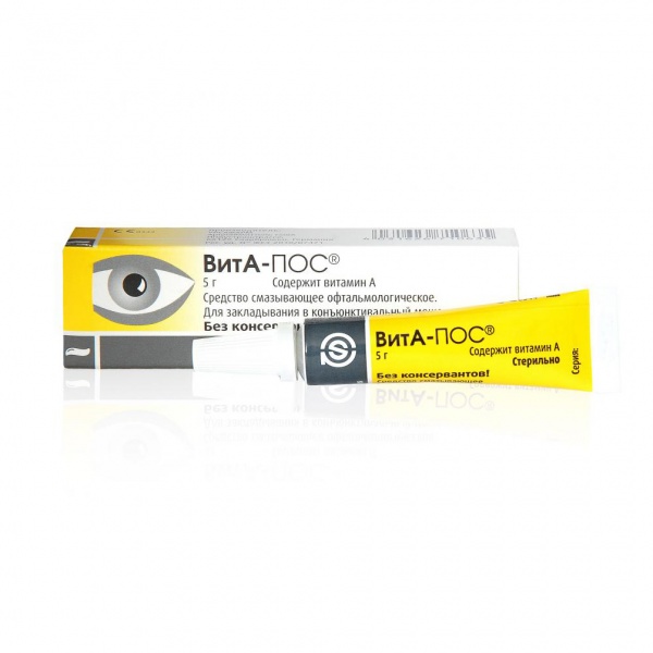 ВитА-ПОС, средство смазывающее офтальмологическое, туба 5г