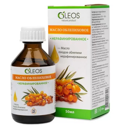 Oleos (Олеос) Облепиховое масло, флакон 50мл БАД