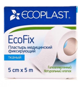Ecoplast EcoPlast медицинский фиксирующий тканый 5см х 5м