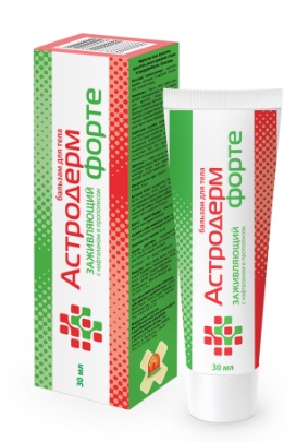 Астродерм-форте, бальзам заживляющий с нафталаном и прополисом, 30 мл