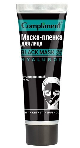 Compliment Black Mask (Комплимент) маска-пленка для лица Гиалурон, 80мл