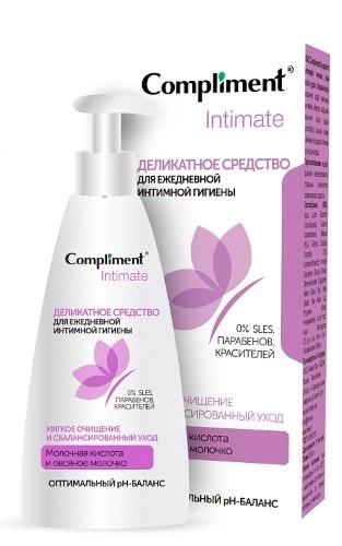 Compliment (Комплимент) intimate средство для ежедневной интимной гигиены деликатное 250мл