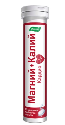 Магний+Калий Кардио, таблетки шипучие 15 шт БАД