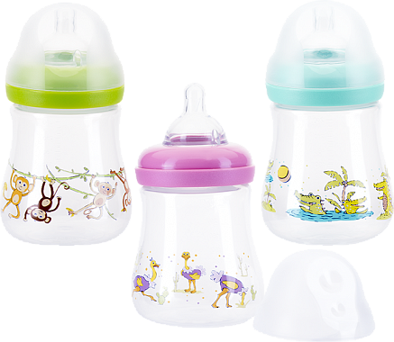 Курносики бутылочка полипропиленовая с силиконовой соской Первые друзья 250мл (11209)