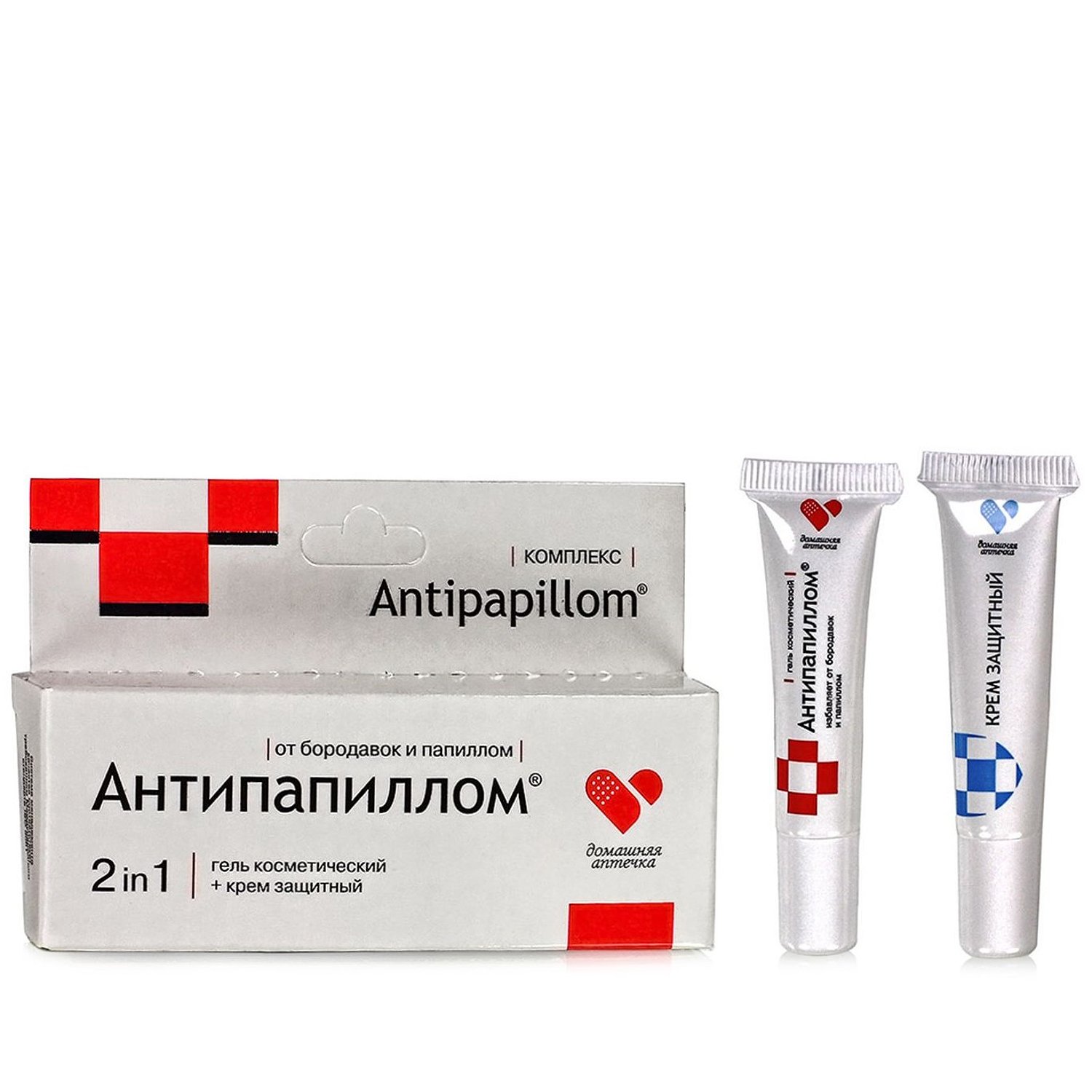 Антипапиллом комплекс 2в1: гель косметический 5мл+крем защитный 5мл
