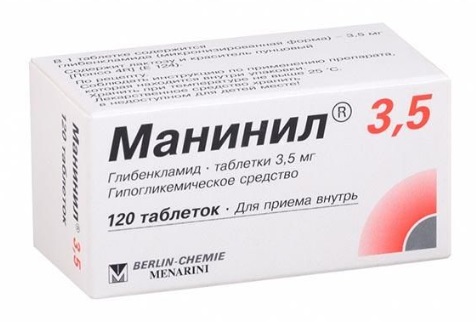 Манинил 3,5, таблетки 3,5мг, 120 шт