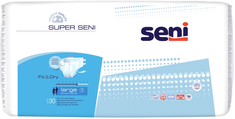Seni (Сени) подгузники Супер Ладж 30шт, размер 3 (100-150см)
