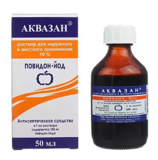 Аквазан, раствор для местного и наружного применения 10%, флакон 50мл