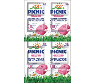 Пикник (Picnic) Baby пластинки от комаров, 10 шт