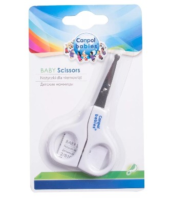 Canpol (Канпол) ножницы для детей с рождения белые 1 шт
