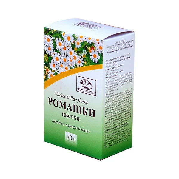 Ромашки аптечной цветки, пачка 50г