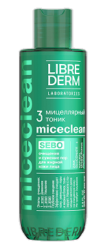 Librederm Miceclean Sebo (Либридерм) тоник мицеллярный для жирной и комбинированной кожи лица, 200мл