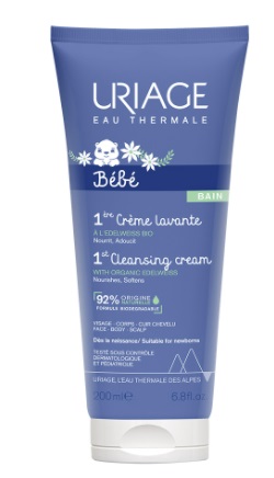 Uriage (Урьяж) Первый крем для лица и тела очищающий пенящийся для детей и новорожденных, 200мл