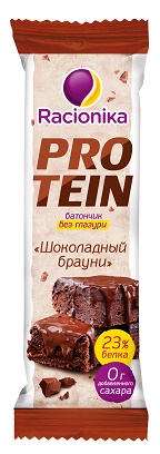 Racionika Protein (Рационика) батончик высокобелковый неглазированный со вкусом Шоколадный брауни, 45г
