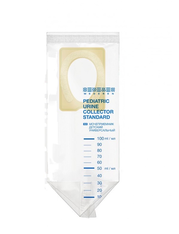 Мочеприемник педиатрический 100мл, 100 шт