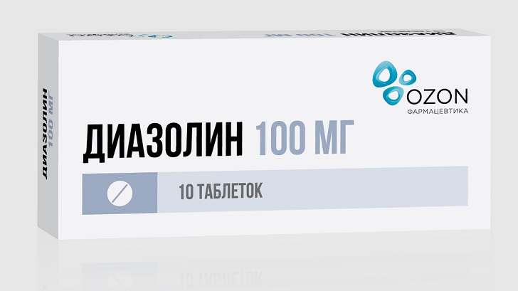 Диазолин, таблетки 100мг, 10 шт