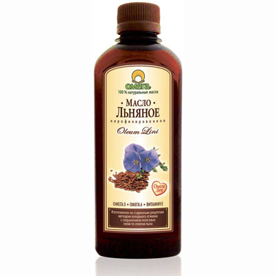 Oleos (Олеос) масло Льняное, флакон 350мл БАД