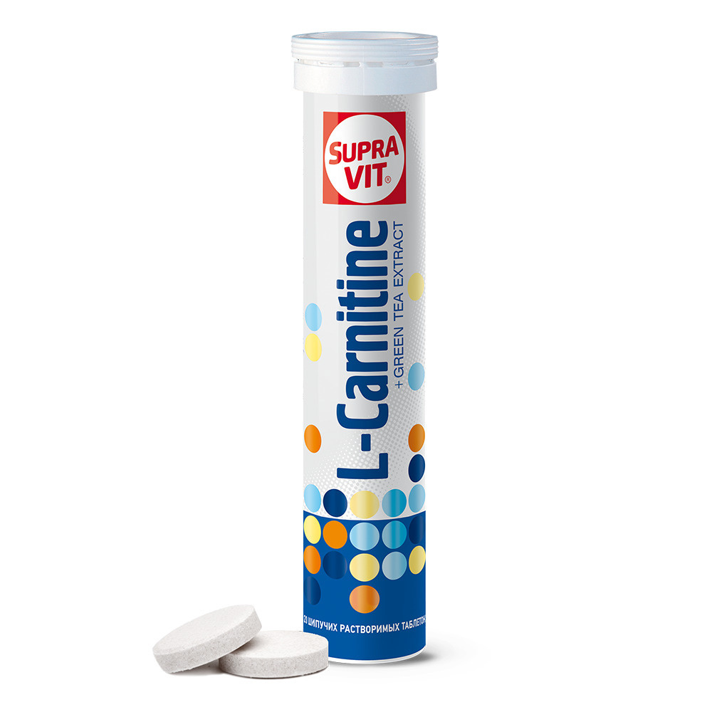 СупраВит L-карнитин плюс, таблетки шипучие, 20 шт БАД