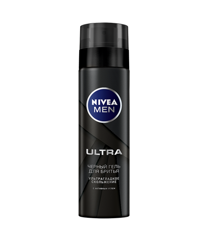Nivea (Нивея) для мужчин гель для бритья черный Ultra, 200мл