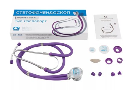Стетофонендоскоп CS Medica CS-421, фиолетовый