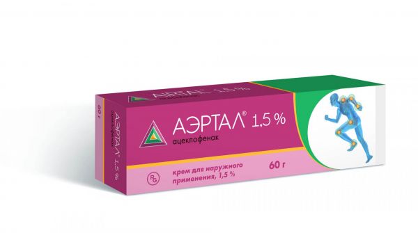 Аэртал, крем для наружного применения 1,5%, 60г