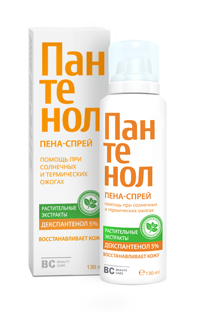 БиСи (BC Beauty Care) Пантенол пена-спрей для лица и тела аэрозоль 130мл