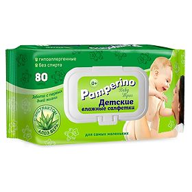 Pamperino (Памперино) салфетки влажные детские, 80 шт