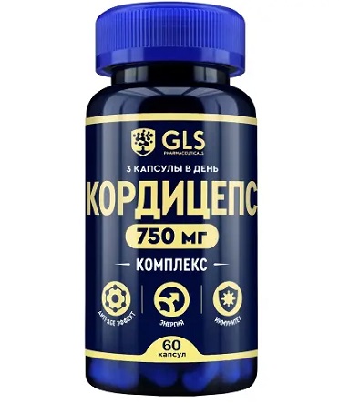 GLS (ГЛС) Кордицепс комплекс, капсулы массой 255мг, 60 шт БАД