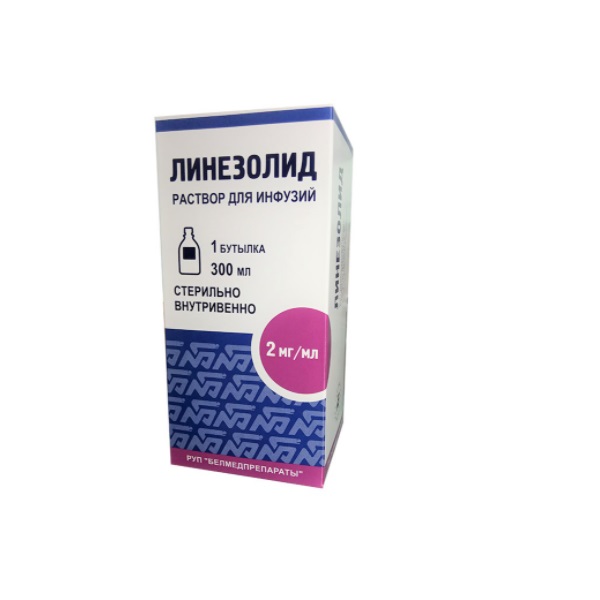 Линезолид, раствор для инфузий 2мг/мл, флакон 300мл ПЭТ