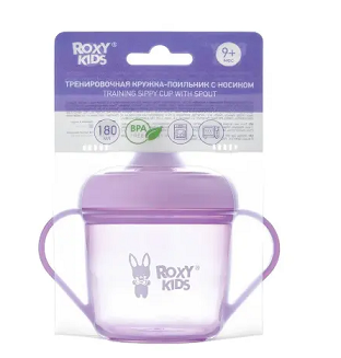 Roxy-Kids (Рокси-Кидс) кружка-поильник с носиком 9+, 180мл лавандовый