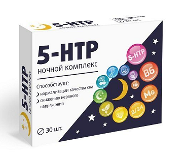 5-НТР Ночной комплекс, таблетки покрытые оболочкой 515мг, 30 шт БАД